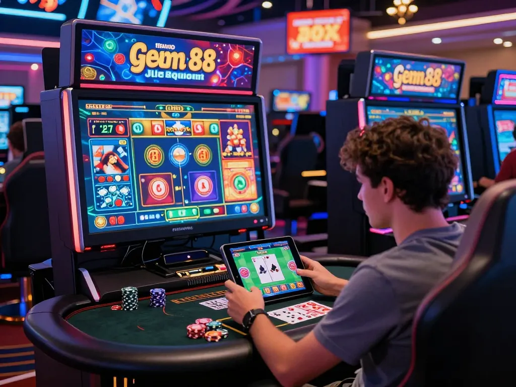 Engaging online gambling experience at gem88 with vibrant color schemes.