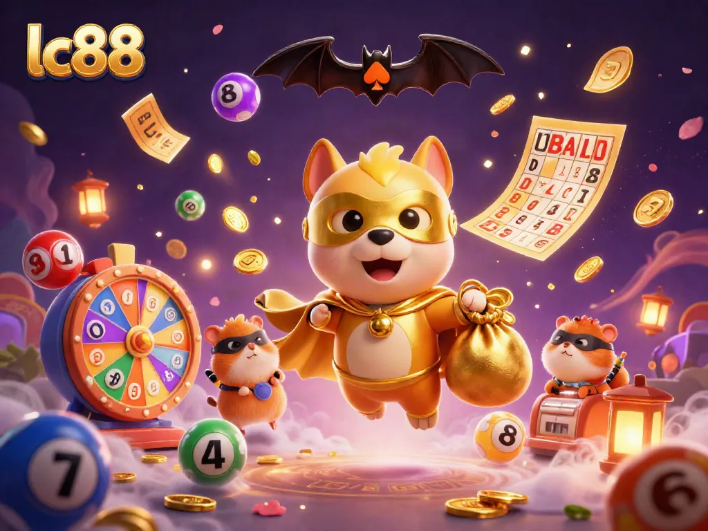 Engage in dynamic gaming adventures at lc88 with casino-themed characters and vibrant elements.