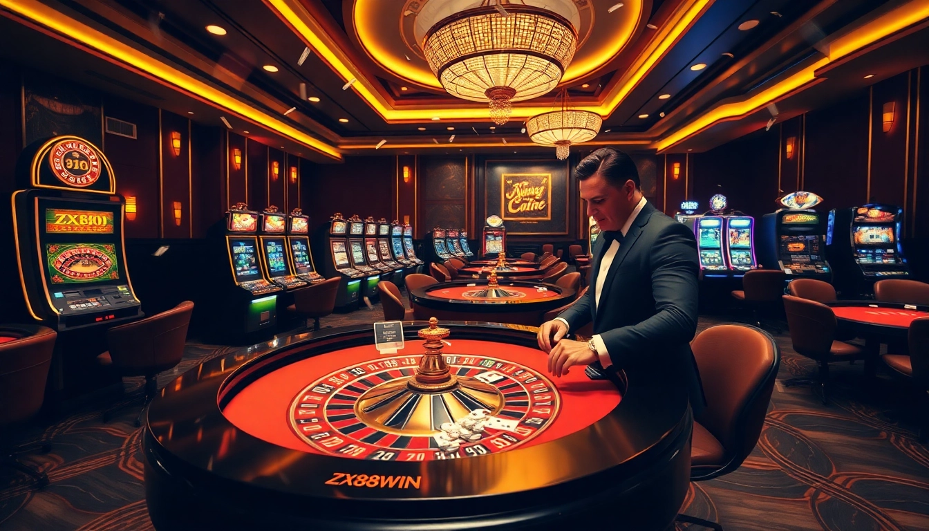 Experience the excitement of casino action with ZX88 WIN as players enjoy luxurious table games.