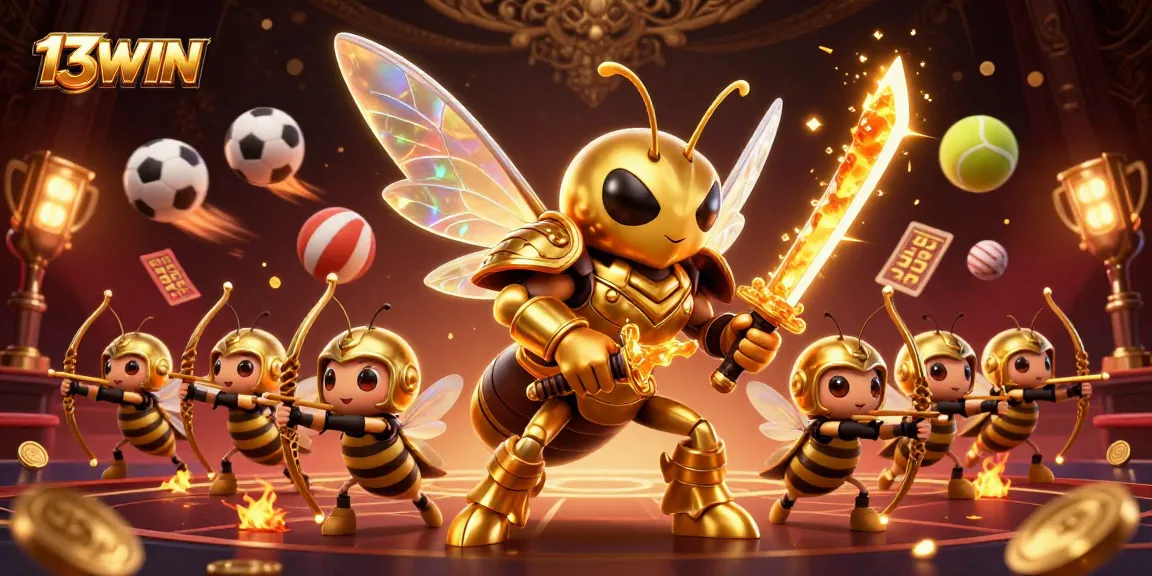 Players experience thrilling wins at 13WIN with vibrant games, golden elements, and immersive atmosphere.