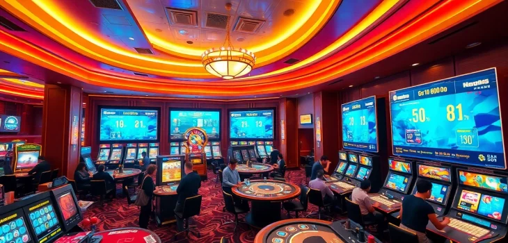 Engaging online gaming scene at new88go.com showcasing Baccarat and Slot Games.