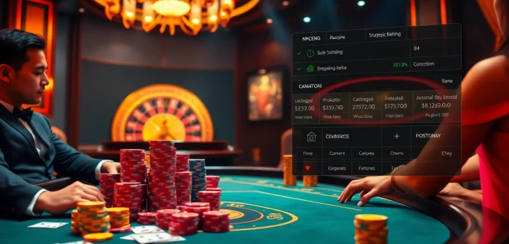 Experience the excitement of nhà cái nk88 at a lively casino table with poker chips and cards.