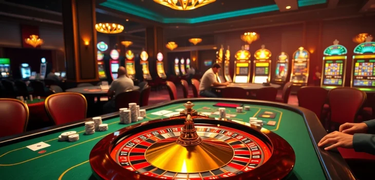 Experience the excitement of high-stakes gambling at https://kjc.football/ with luxurious casino tables and vibrant games.
