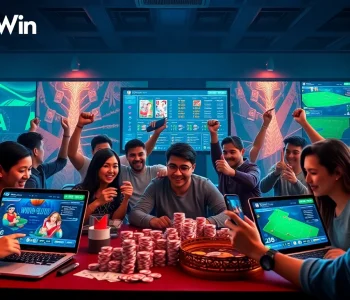 Engaging online gambling scene showcasing diverse players exploring luck8win.live's offerings with vibrant graphics.