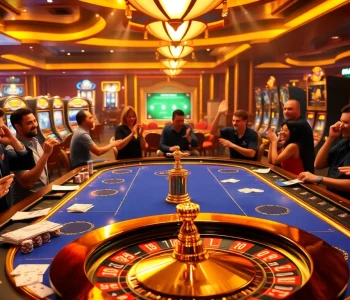 Experience the excitement at S666 Casino with vibrant players and luxurious gaming elements.