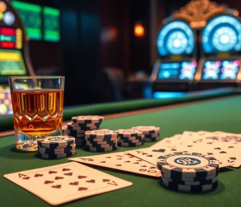 Experience intense poker action at 99 ok with polished cards, chips, and luxurious ambiance.