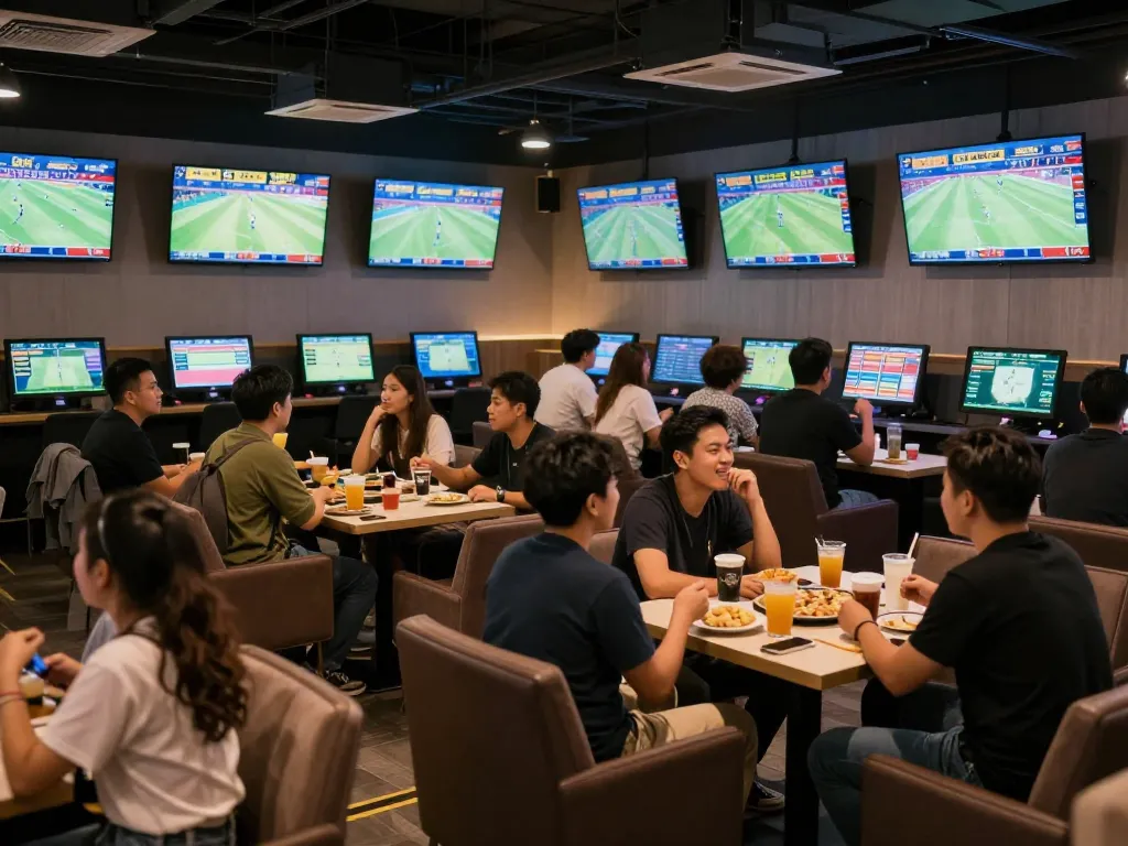 KÈO TRỰC TUYẾN updated sports betting excitement in a lively lounge