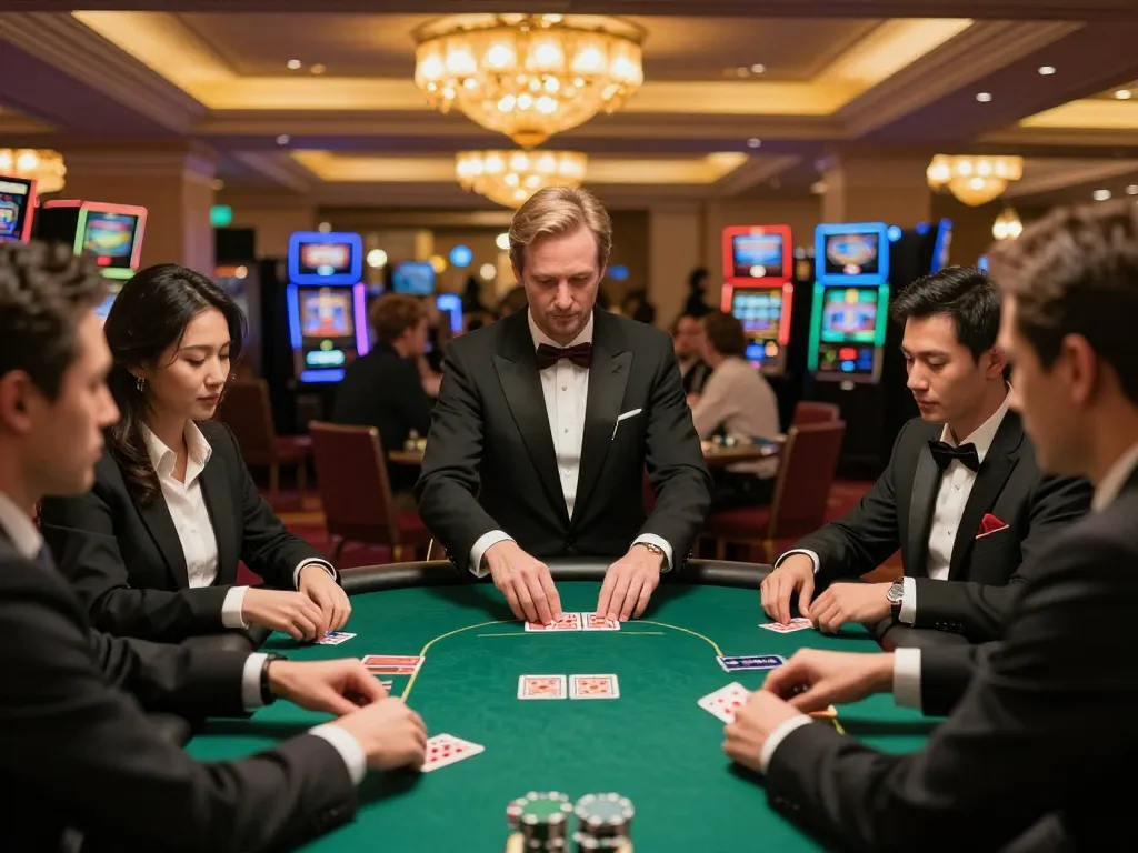 Players at top5gamebaidoithuong engaging in an exciting poker game.
