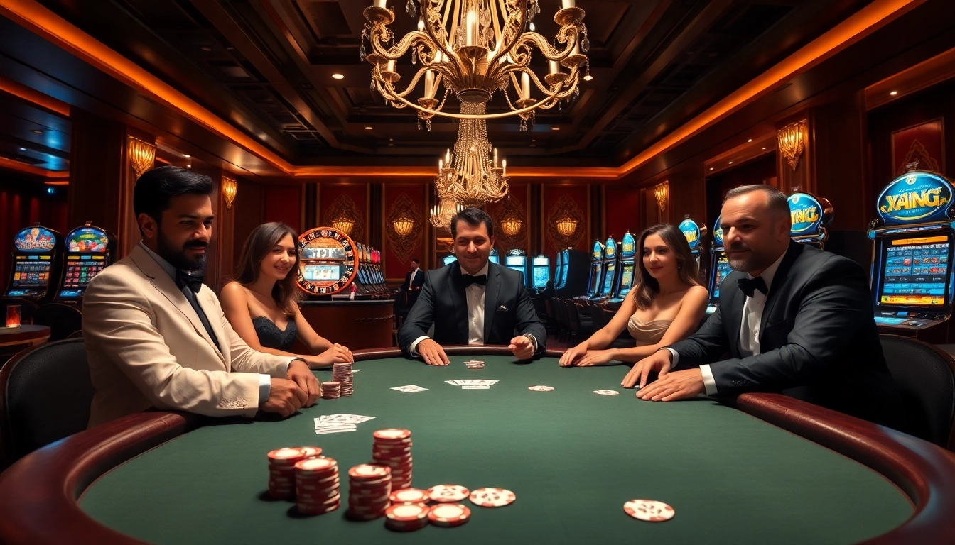 Experience the thrill of 79KING with poker chips and cards on an upscale casino table.