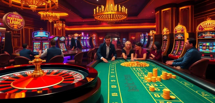 Competitive players enjoying a thrilling game at f8beta2.support, featuring poker and roulette.