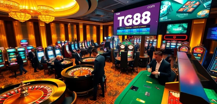 Engage in thrilling gameplay at tg88 com with vibrant casino tables and exciting slot machines.