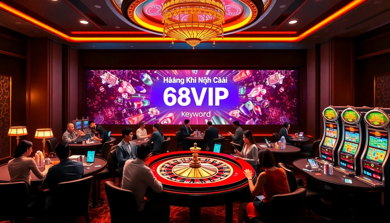 Join the excitement of Đăng Ký Nhà Cái 68VIP with vibrant casino tables and thrilling gameplay.