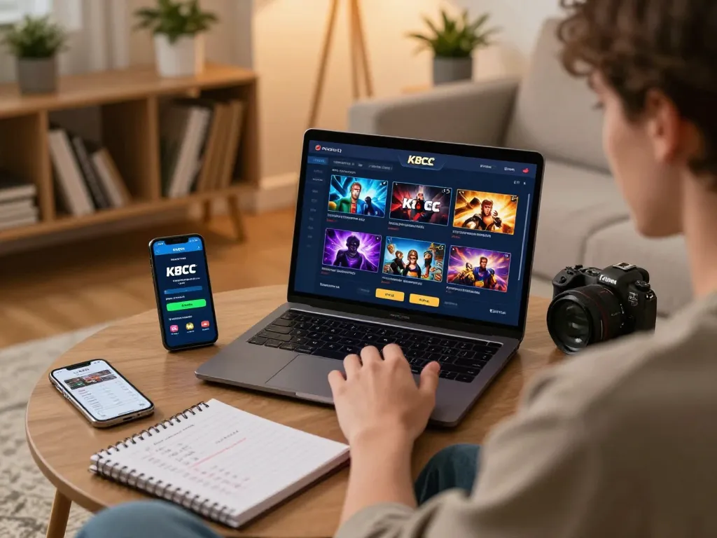 Experience online gaming on K8CC with diverse selections in a cozy home environment.