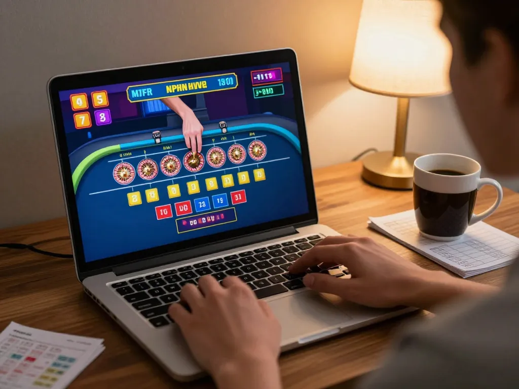 Playing roulette online at 789win, showcasing the excitement of virtual betting.