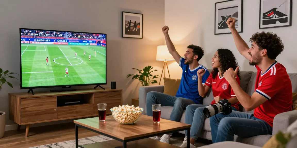Xem Bóng Đá Cakhia in a lively home setting with friends gathered around for a soccer match