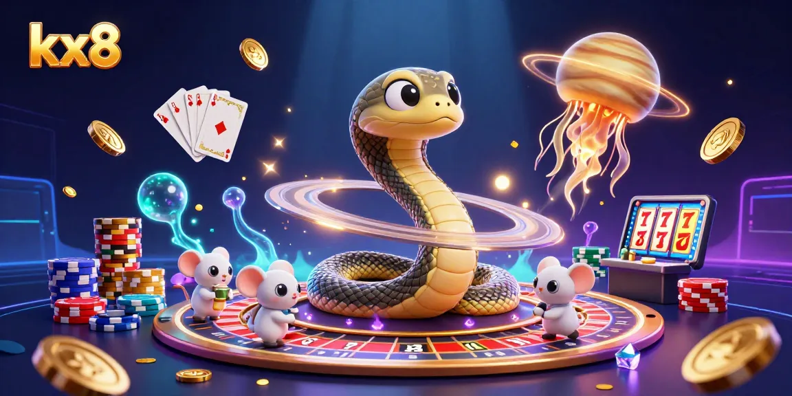 Kx8 players betting with astronaut mice on a cosmic roulette wheel featuring vibrant elements.